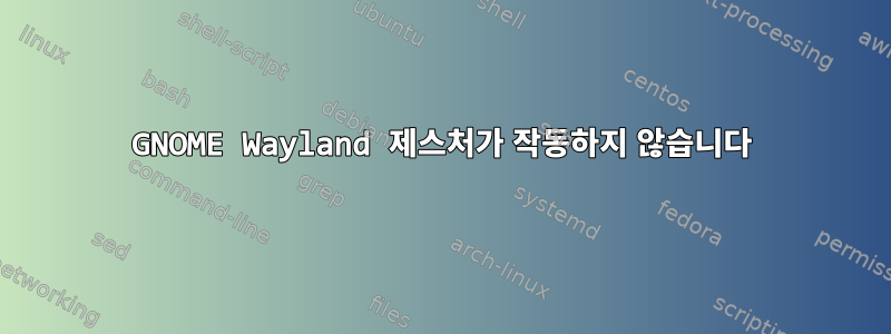 GNOME Wayland 제스처가 작동하지 않습니다