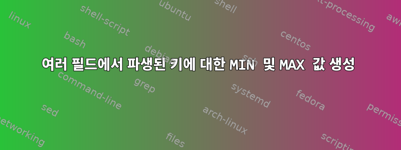 여러 필드에서 파생된 키에 대한 MIN 및 MAX 값 생성