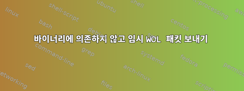 바이너리에 의존하지 않고 임시 WOL 패킷 보내기