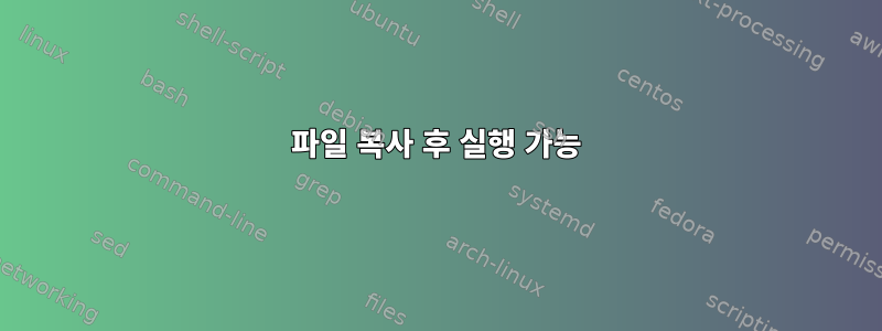 파일 복사 후 실행 가능