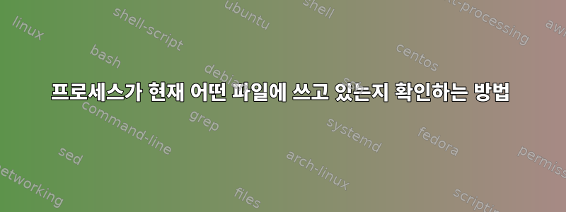 프로세스가 현재 어떤 파일에 쓰고 있는지 확인하는 방법