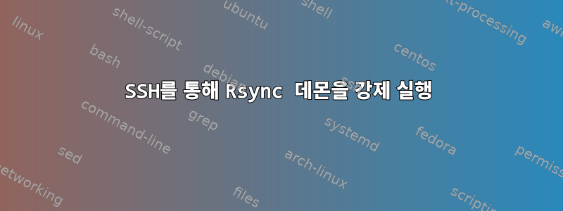 SSH를 통해 Rsync 데몬을 강제 실행