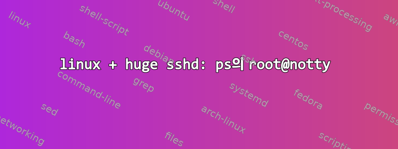 linux + huge sshd: ps의 root@notty