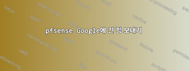 pfsense Google에 긴 핑 보내기