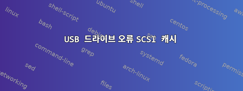 USB 드라이브 오류 SCSI 캐시