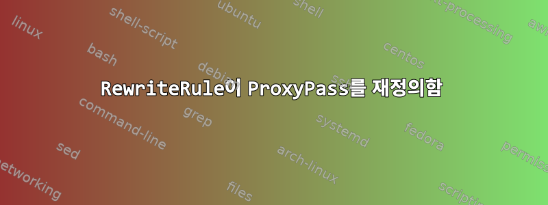 RewriteRule이 ProxyPass를 재정의함