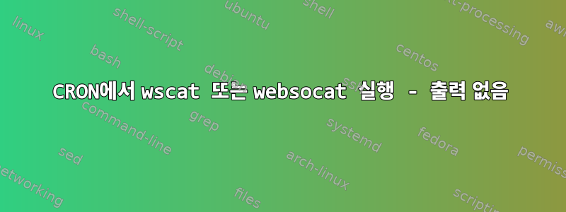 CRON에서 wscat 또는 websocat 실행 - 출력 없음