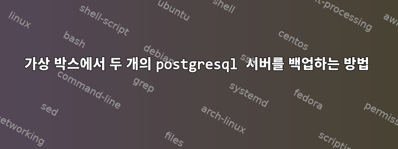 가상 박스에서 두 개의 postgresql 서버를 백업하는 방법