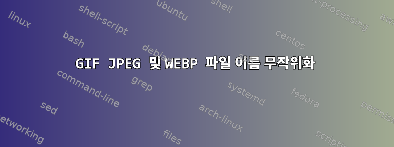 GIF JPEG 및 WEBP 파일 이름 무작위화