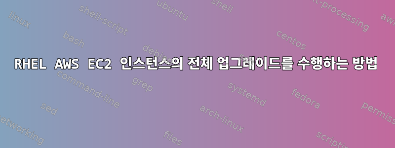 RHEL AWS EC2 인스턴스의 전체 업그레이드를 수행하는 방법