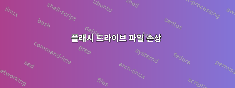 플래시 드라이브 파일 손상