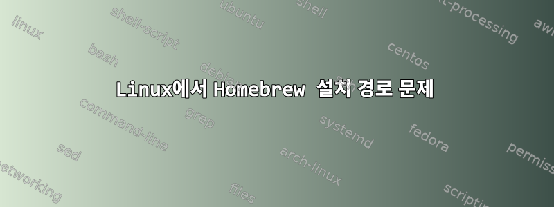 Linux에서 Homebrew 설치 경로 문제