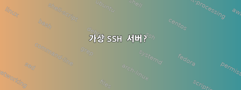 가상 SSH 서버?