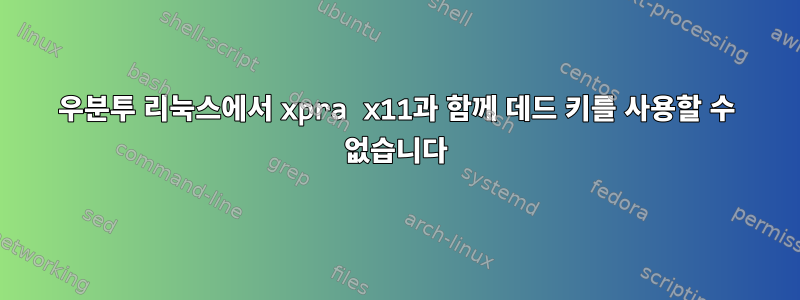 우분투 리눅스에서 xpra x11과 함께 데드 키를 사용할 수 없습니다