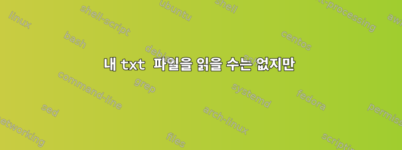 내 txt 파일을 읽을 수는 없지만