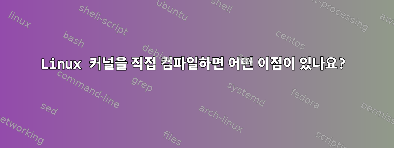 Linux 커널을 직접 컴파일하면 어떤 이점이 있나요?