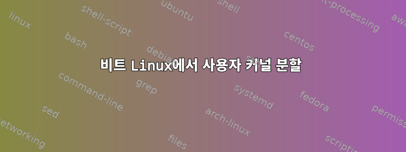 64비트 Linux에서 사용자 커널 분할