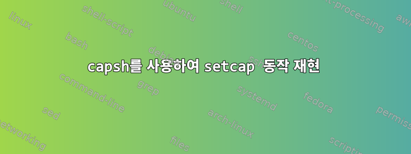 capsh를 사용하여 setcap 동작 재현