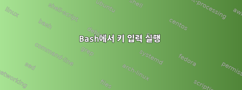 Bash에서 키 입력 실행