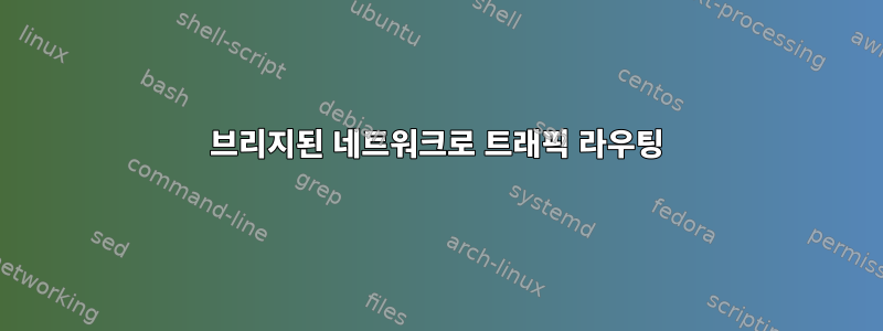 브리지된 네트워크로 트래픽 라우팅