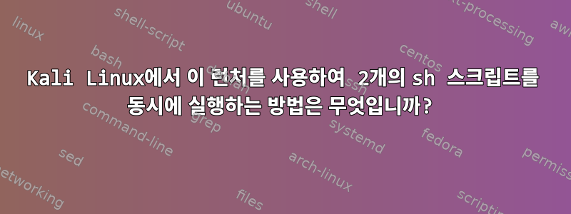 Kali Linux에서 이 런처를 사용하여 2개의 sh 스크립트를 동시에 실행하는 방법은 무엇입니까?