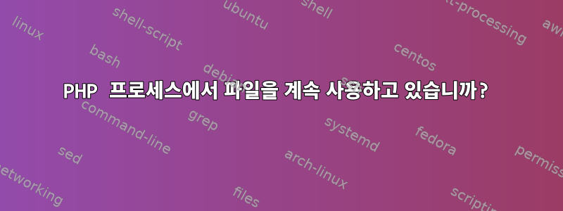 PHP 프로세스에서 파일을 계속 사용하고 있습니까?