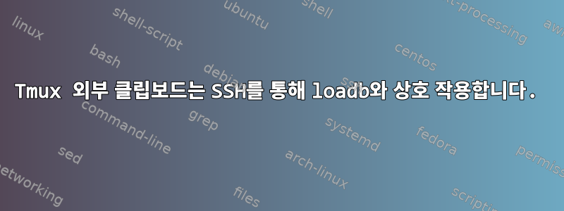 Tmux 외부 클립보드는 SSH를 통해 loadb와 상호 작용합니다.