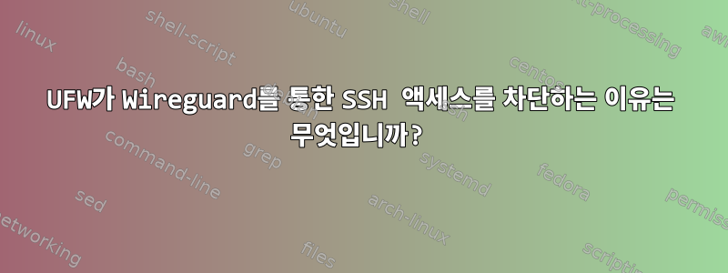 UFW가 Wireguard를 통한 SSH 액세스를 차단하는 이유는 무엇입니까?