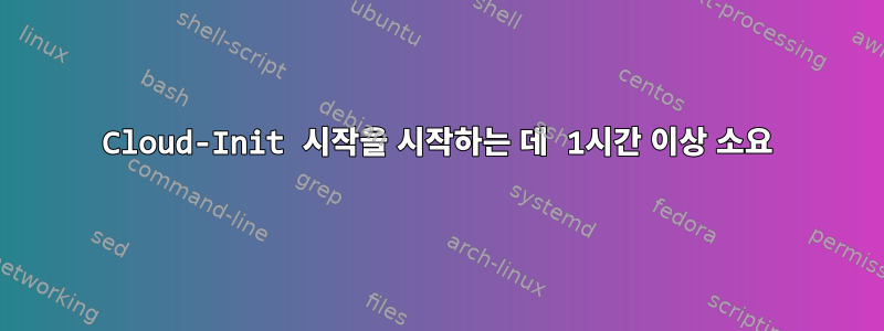 Cloud-Init 시작을 시작하는 데 1시간 이상 소요