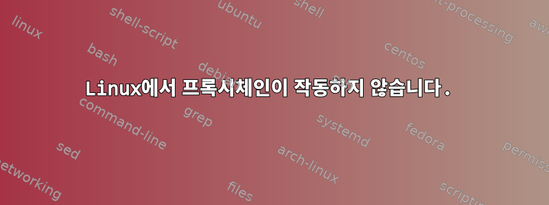 Linux에서 프록시체인이 작동하지 않습니다.