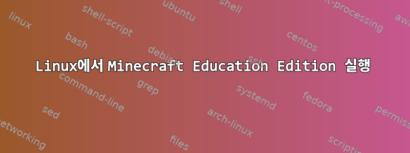 Linux에서 Minecraft Education Edition 실행