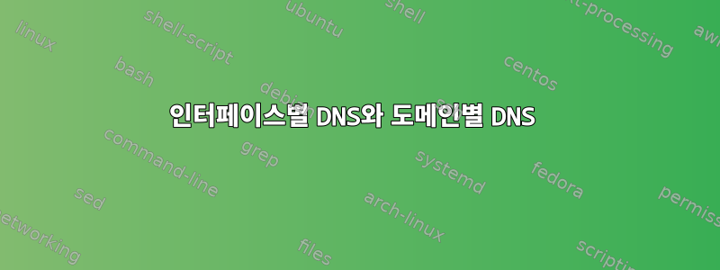 인터페이스별 DNS와 도메인별 DNS