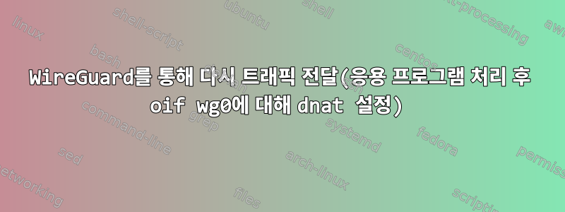 WireGuard를 통해 다시 트래픽 전달(응용 프로그램 처리 후 oif wg0에 대해 dnat 설정)