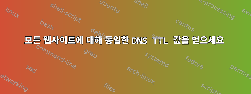 모든 웹사이트에 대해 동일한 DNS TTL 값을 얻으세요