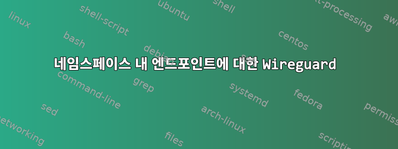 네임스페이스 내 엔드포인트에 대한 Wireguard