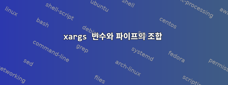 xargs 변수와 파이프의 조합