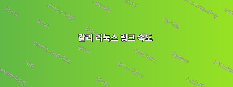 칼리 리눅스 링크 속도