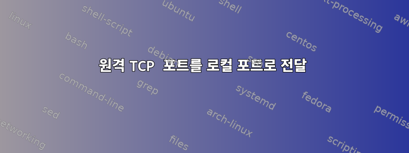 원격 TCP 포트를 로컬 포트로 전달