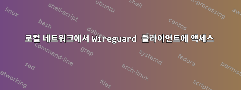 로컬 네트워크에서 Wireguard 클라이언트에 액세스