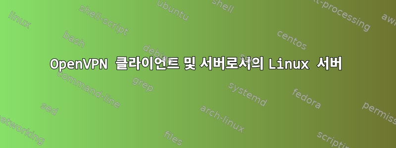 OpenVPN 클라이언트 및 서버로서의 Linux 서버