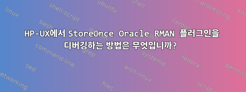 HP-UX에서 StoreOnce Oracle RMAN 플러그인을 디버깅하는 방법은 무엇입니까?