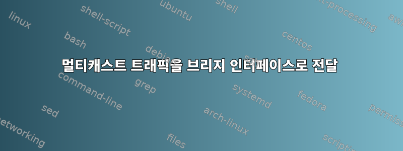 멀티캐스트 트래픽을 브리지 인터페이스로 전달