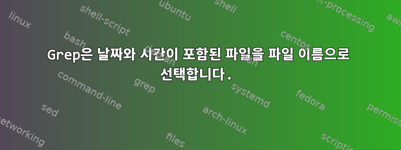 Grep은 날짜와 시간이 포함된 파일을 파일 이름으로 선택합니다.