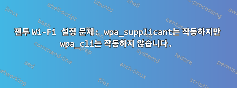 젠투 Wi-Fi 설정 문제: wpa_supplicant는 작동하지만 wpa_cli는 작동하지 않습니다.