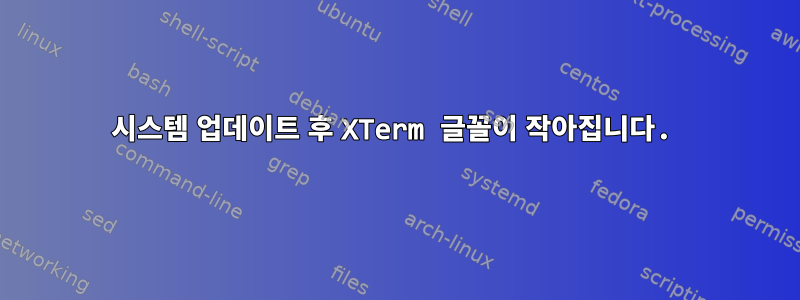 시스템 업데이트 후 XTerm 글꼴이 작아집니다.