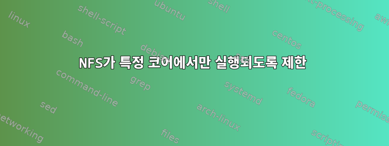 NFS가 특정 코어에서만 실행되도록 제한