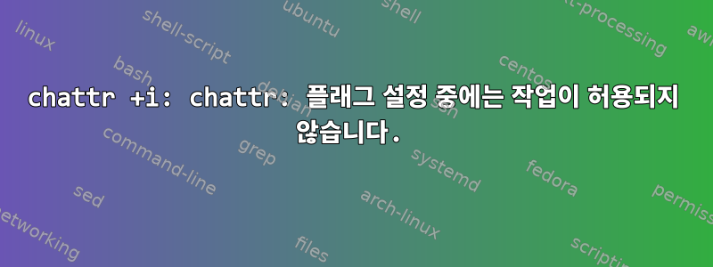 chattr +i: chattr: 플래그 설정 중에는 작업이 허용되지 않습니다.