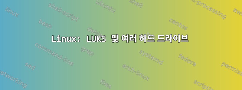 Linux: LUKS 및 여러 하드 드라이브