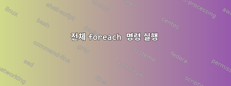 전체 foreach 명령 실행