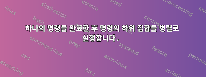 하나의 명령을 완료한 후 명령의 하위 집합을 병렬로 실행합니다.